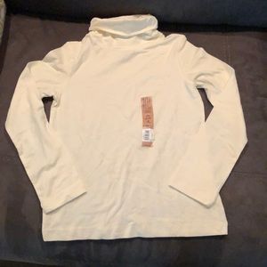 Faded Glory Turtleneck Top Girls Size‎ 7/8 Cream NWT